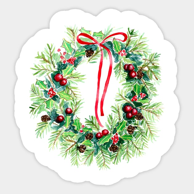 Wreath Sticker by Bridgetdav